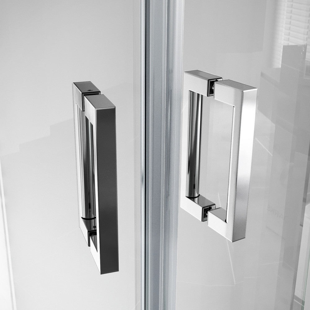 Roman Haven8 Two Door Offset Quadrant Shower Enclosure in Silver Handles