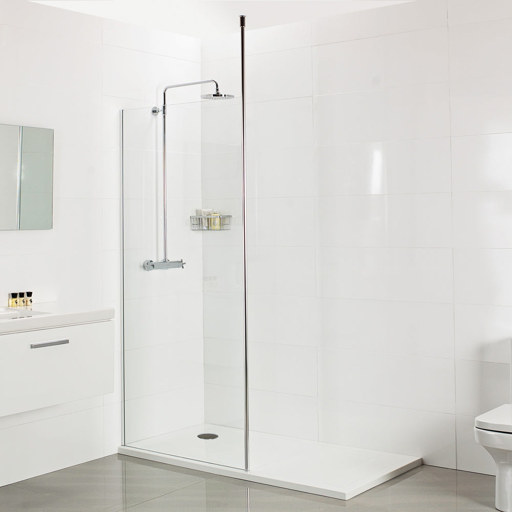 Roman Haven Chrome Ceiling Brace Kit Round FTC