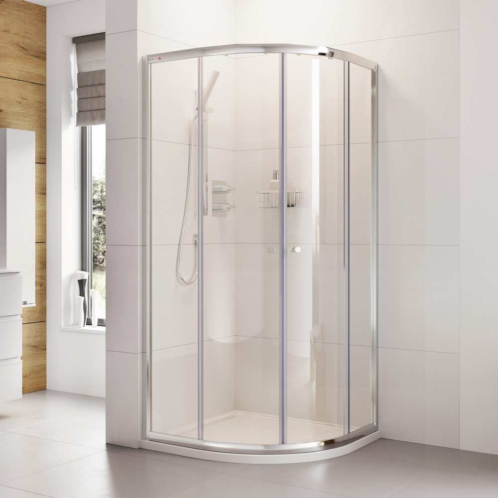 Roman Haven Two Door Quadrant Shower Enclosure in Silver