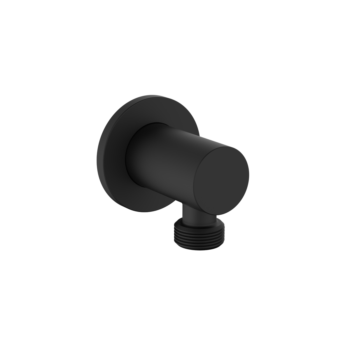 Round Outlet Elbow in Matt Black