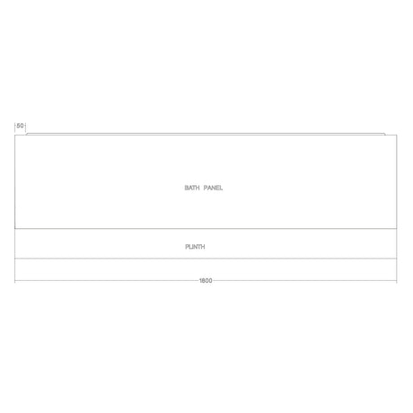 Scudo 1800mm Wooden Front Bath Panel in Matt Indigo Blue dimensions