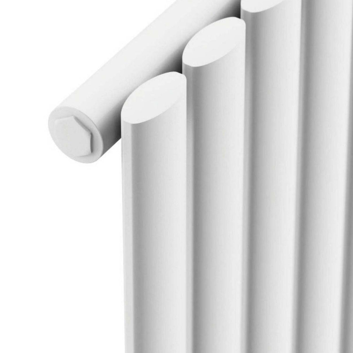Scudo Apex 1800 x 354mm Vertical Single Designer Radiator in Gloss White top
