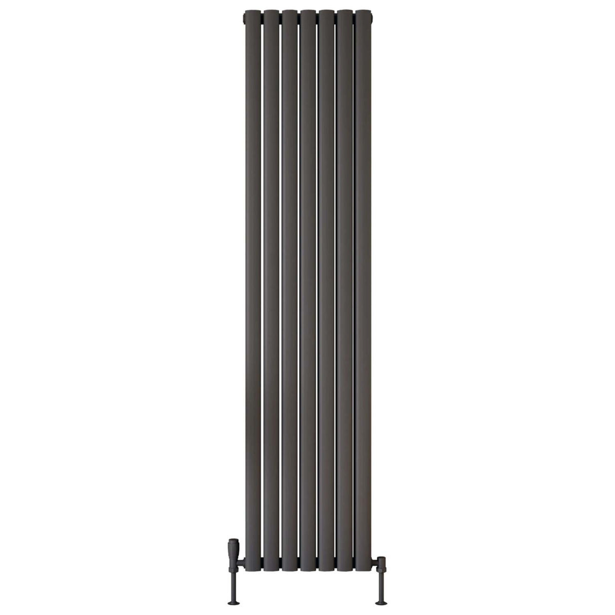 Scudo Apex 1800 x 413mm Vertical Double Designer Radiator in Anthracite