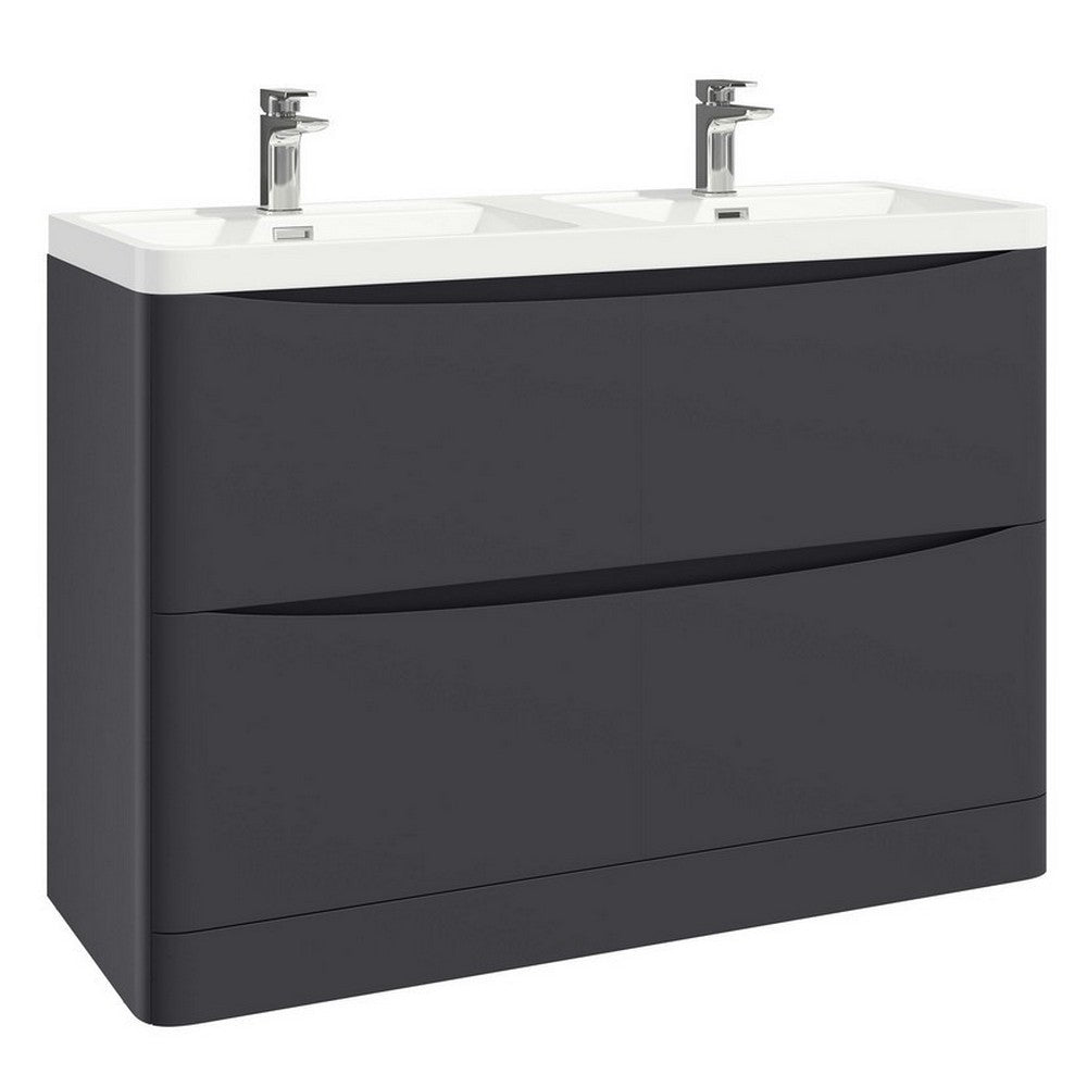 Scudo Bella 1200mm Matt Grey Floorstanding Vanity Unit with Basin