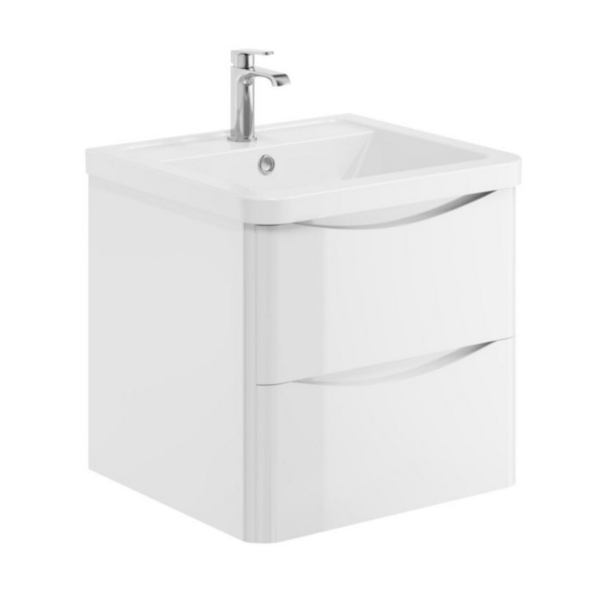 Scudo Bella 500mm Gloss White Wall Mounted Vanity Unit with Basin