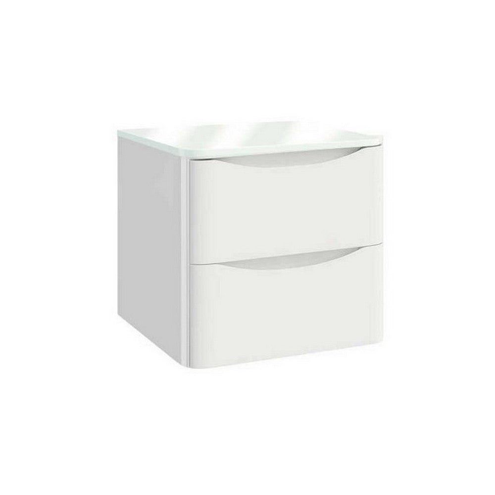 Scudo Bella 500mm Gloss White Wall Mounted Vanity Unit with Countertop
