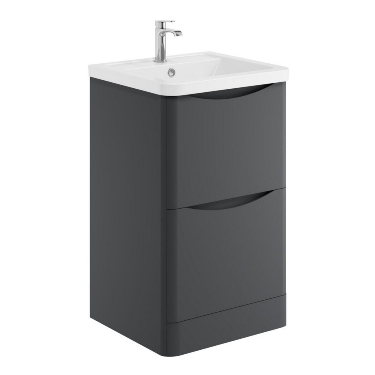 Scudo Bella 500mm Matt Grey Floorstanding Vanity Unit with Basin