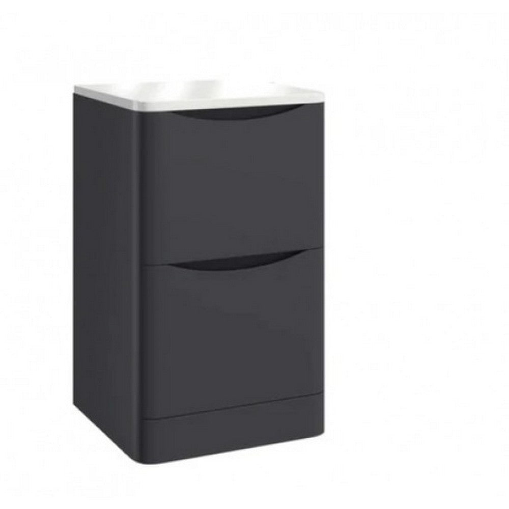 Scudo Bella 600mm Matt Grey Floorstanding Vanity Unit with Countertop