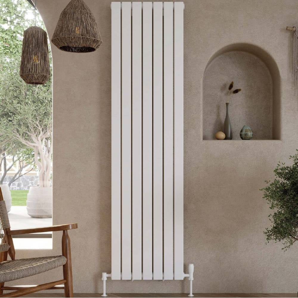 Scudo Bravo 1800 x 408mm White Vertical Double Designer Radiator