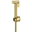 Scudo Brushed Brass Douche Handset with Flexi Hose and Holder