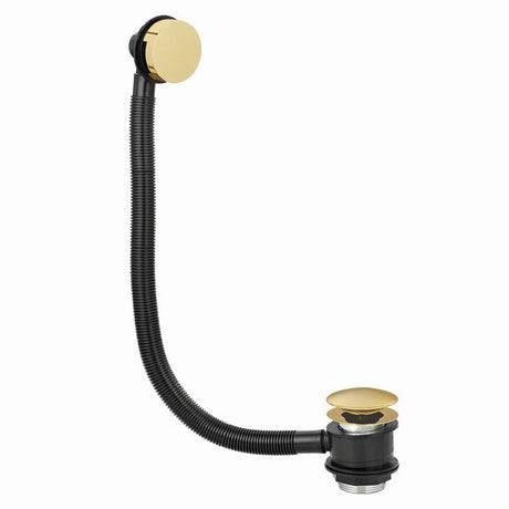 Scudo Brushed Brass Pop Up Bath Waste with Overflow