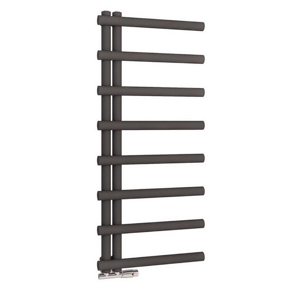 Scudo Carlo 500mm Wide Carbon Anthracite Designer Towel Radiator 1150mm