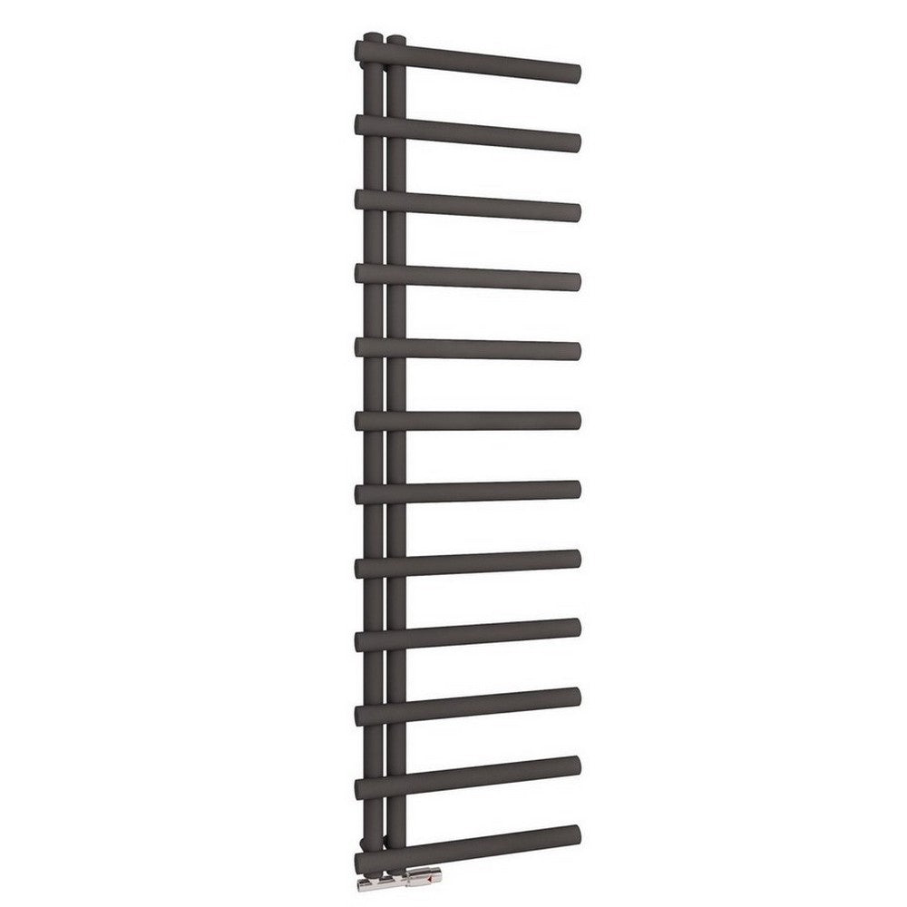 Scudo Carlo 500mm Wide Carbon Anthracite Designer Towel Radiator 1750mm