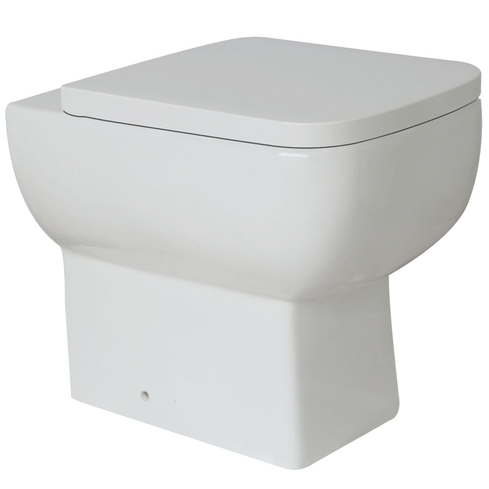 Scudo Choices 600 Rimless Back To Wall Toilet Pan and Soft Closing Seat