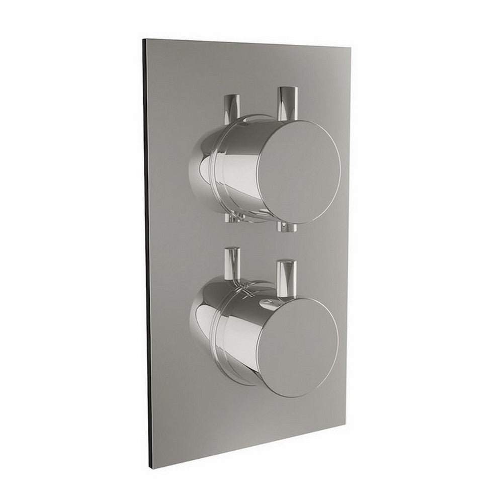 Scudo Chrome Dual Round Handle Concealed Shower Valve