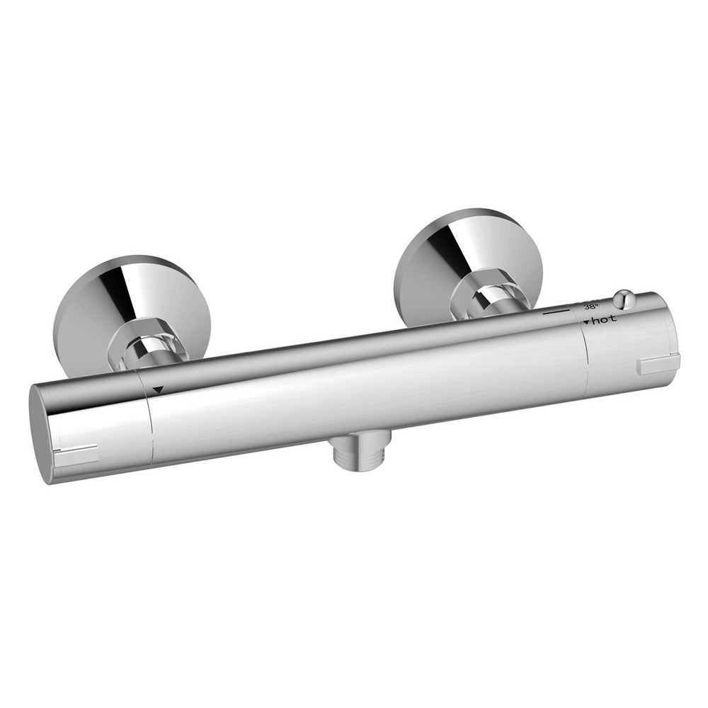 Scudo Chrome Round Exposed Bar Shower Valve