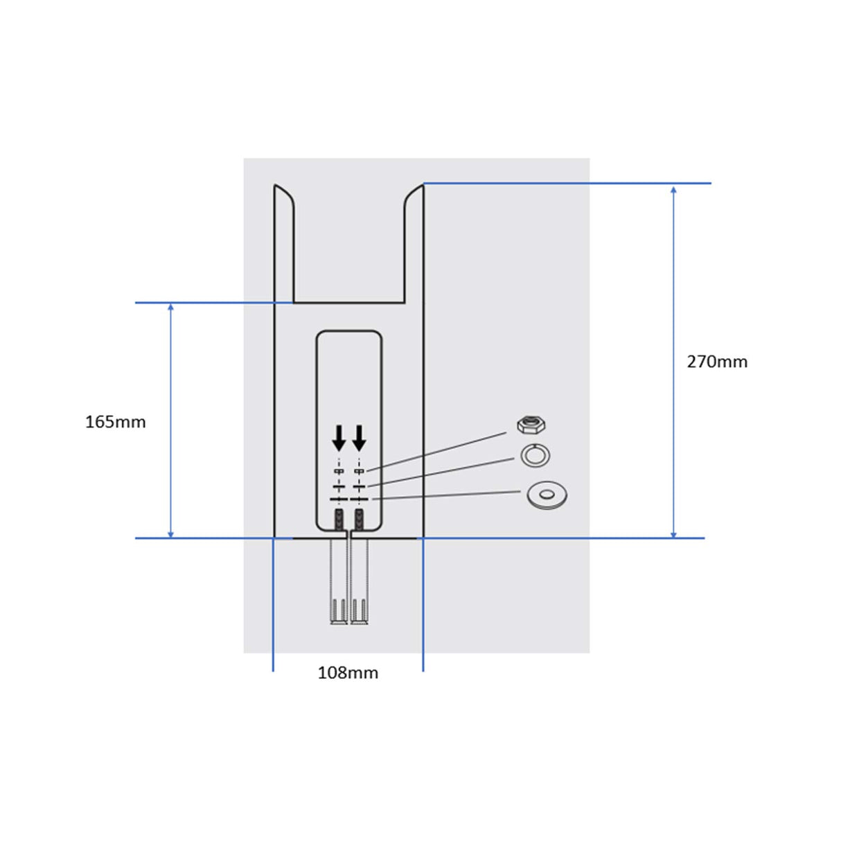 Scudo Column Radiator 3 Column Insertable Feet Pair in Anthracite dimensions