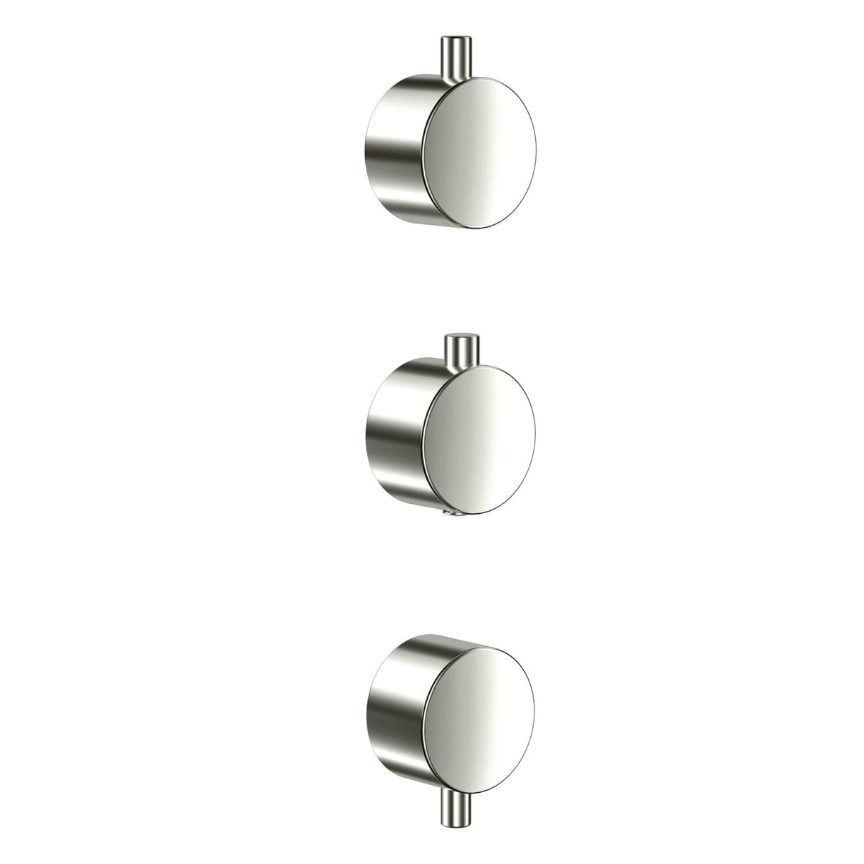 Scudo Concealed One Outlet Shower Valve with Brushed Nickel Plate plain handles