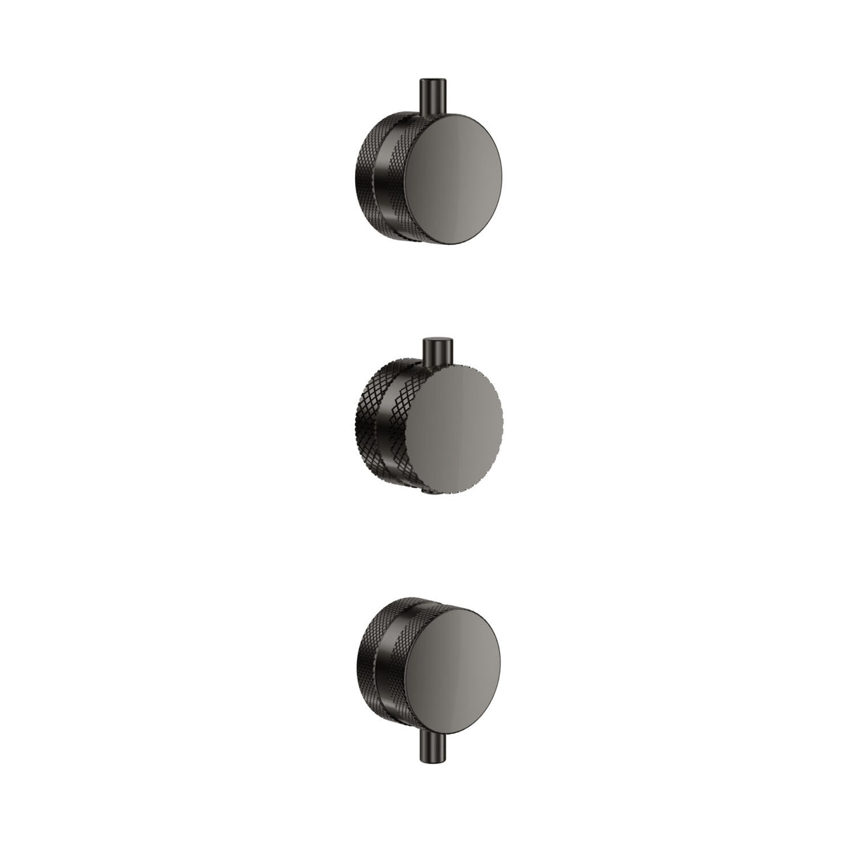 Scudo Concealed One Outlet Shower Valve with Gunmetal Knurled handles