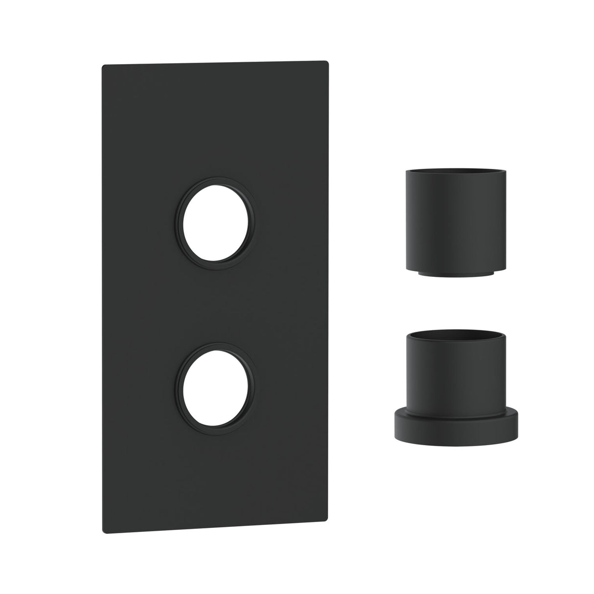 Scudo Concealed One Outlet Shower Valve with Matt Black Plate