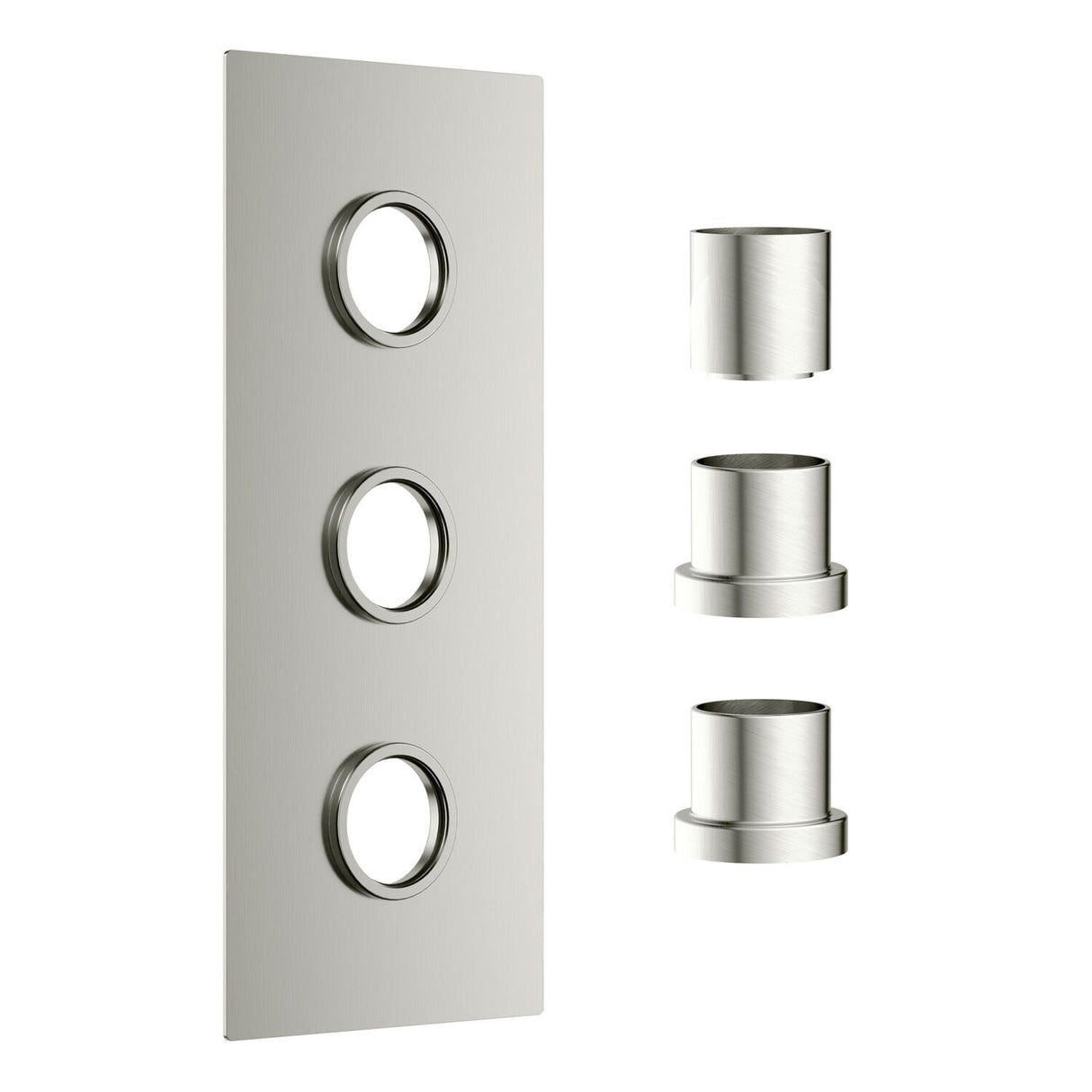 Scudo Concealed Three Outlet Shower Valve with Brushed Nickel Plate