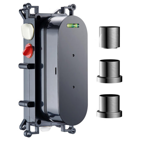 Scudo Concealed Three Outlet Shower Valve with Gunmetal Plate valve only