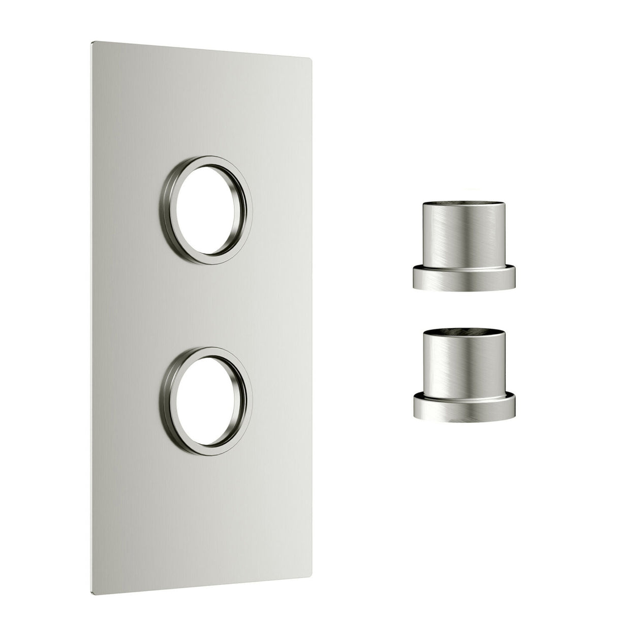 Scudo Concealed Two Outlet Shower Valve with Brushed Nickel Plate