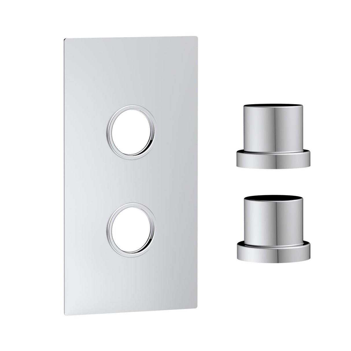 Scudo Concealed Two Outlet Shower Valve with Chrome Plate