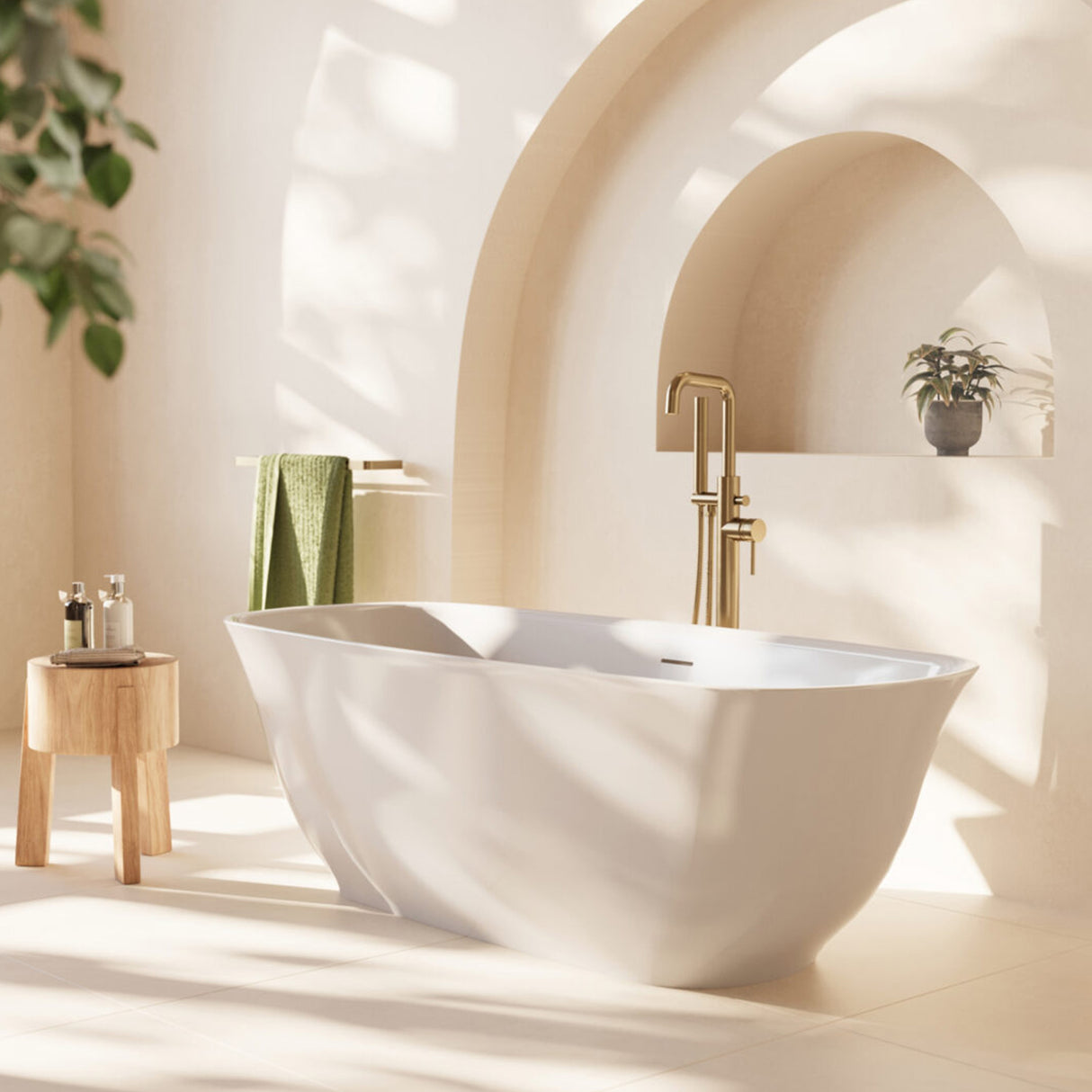 Scudo Coral 1700 x 750mm Freestanding Bath in Gloss White 4