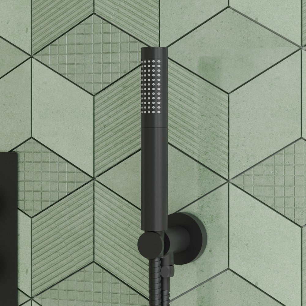 Scudo Core Black Concealed Shower with Fixed Head and Handset lifestyle 3
