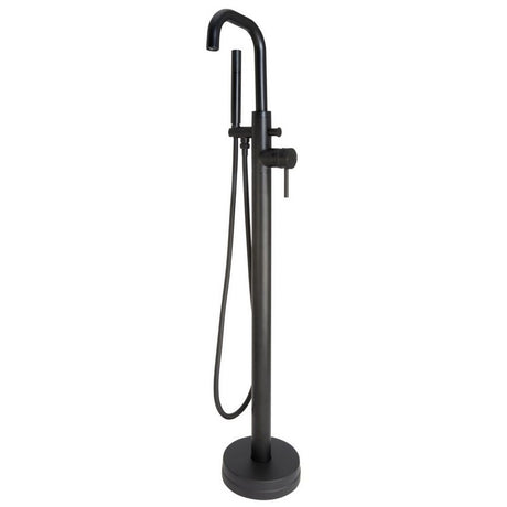 NU-017 Scudo Core Black Freestanding Bath Shower Mixer (1)