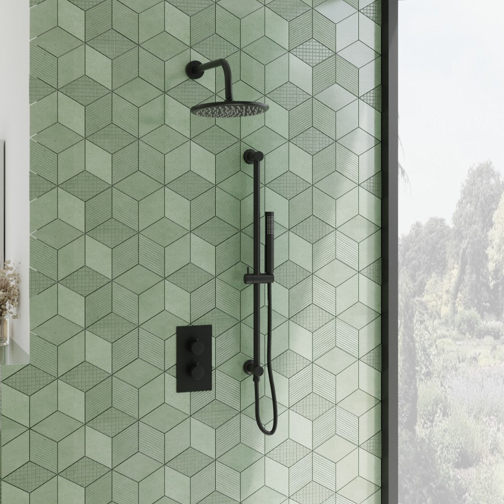 Scudo Core Black Round Valve with Riser Kit and Head lifestyle 1