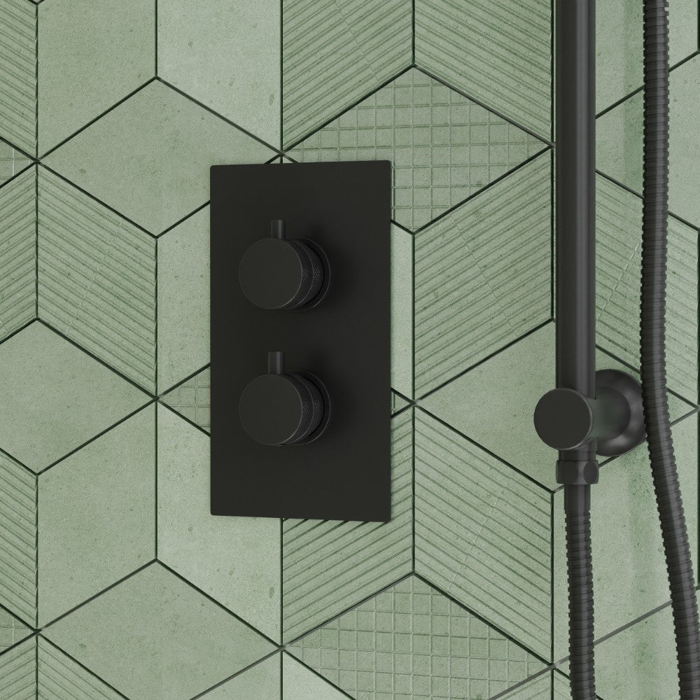 Scudo Core Black Round Valve with Riser Kit and Head lifestyle 4