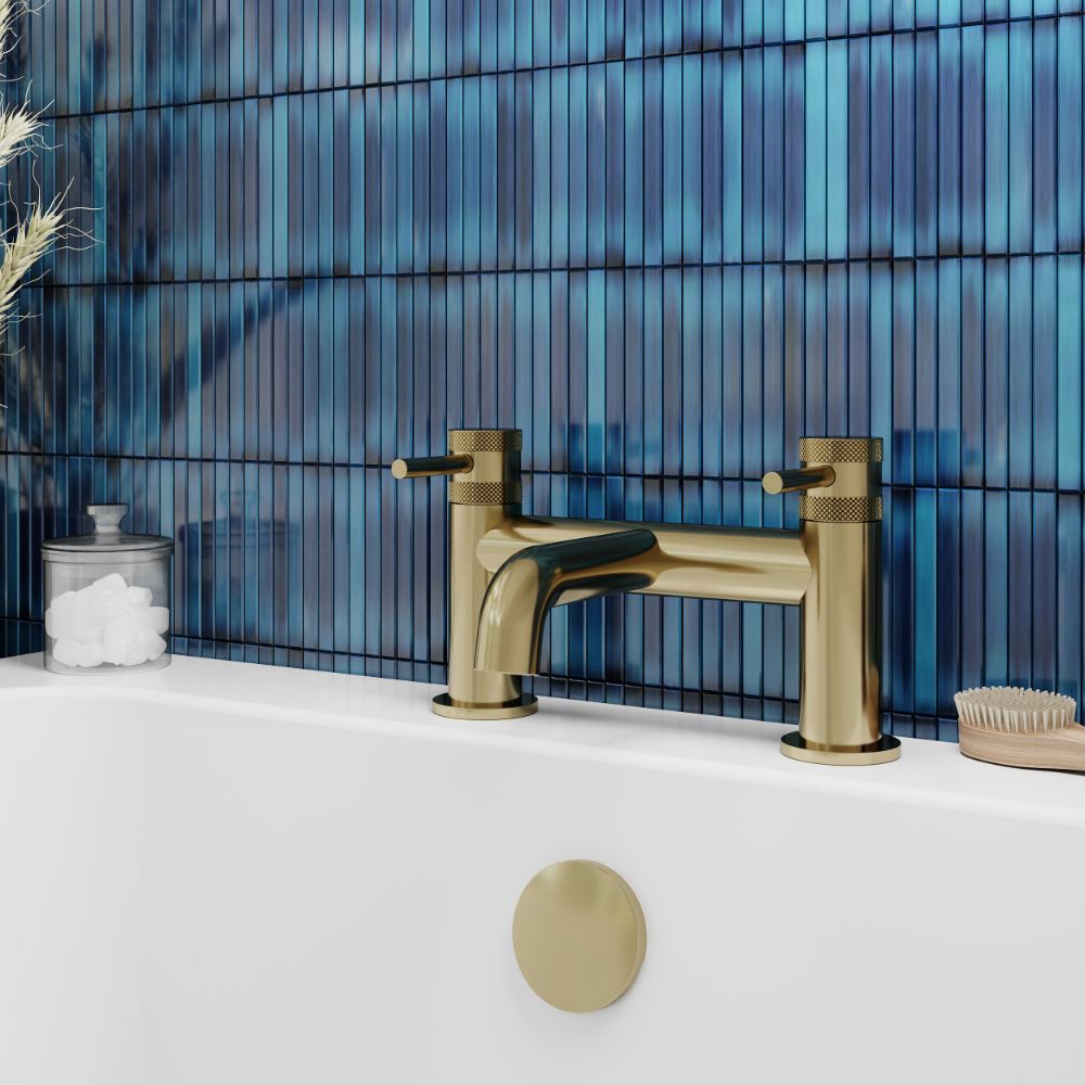 Scudo Core Brushed Brass Bath Filler lifestyle 2
