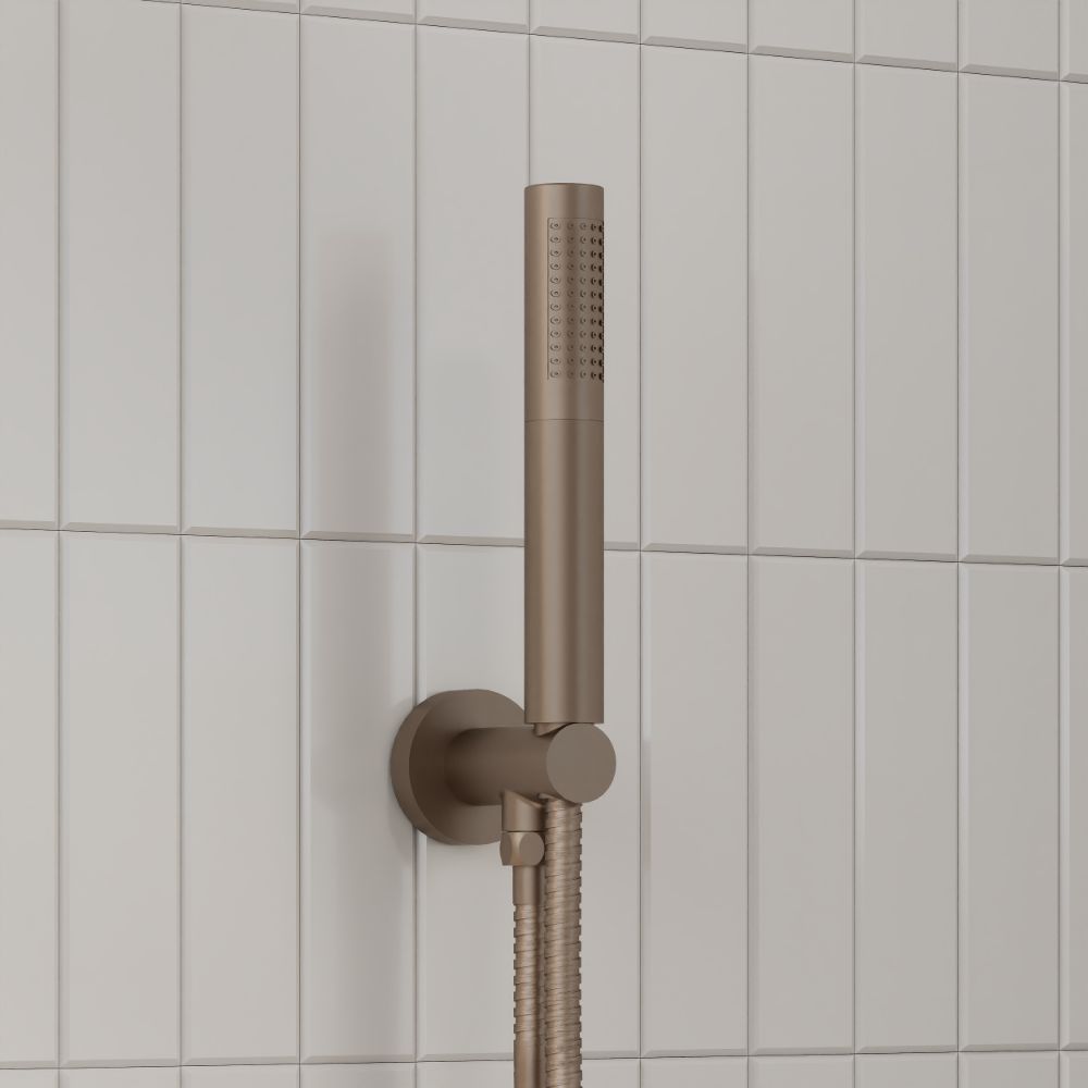 Scudo Core Brushed Bronze Concealed Shower with Fixed Head and Handset lifestyle 2