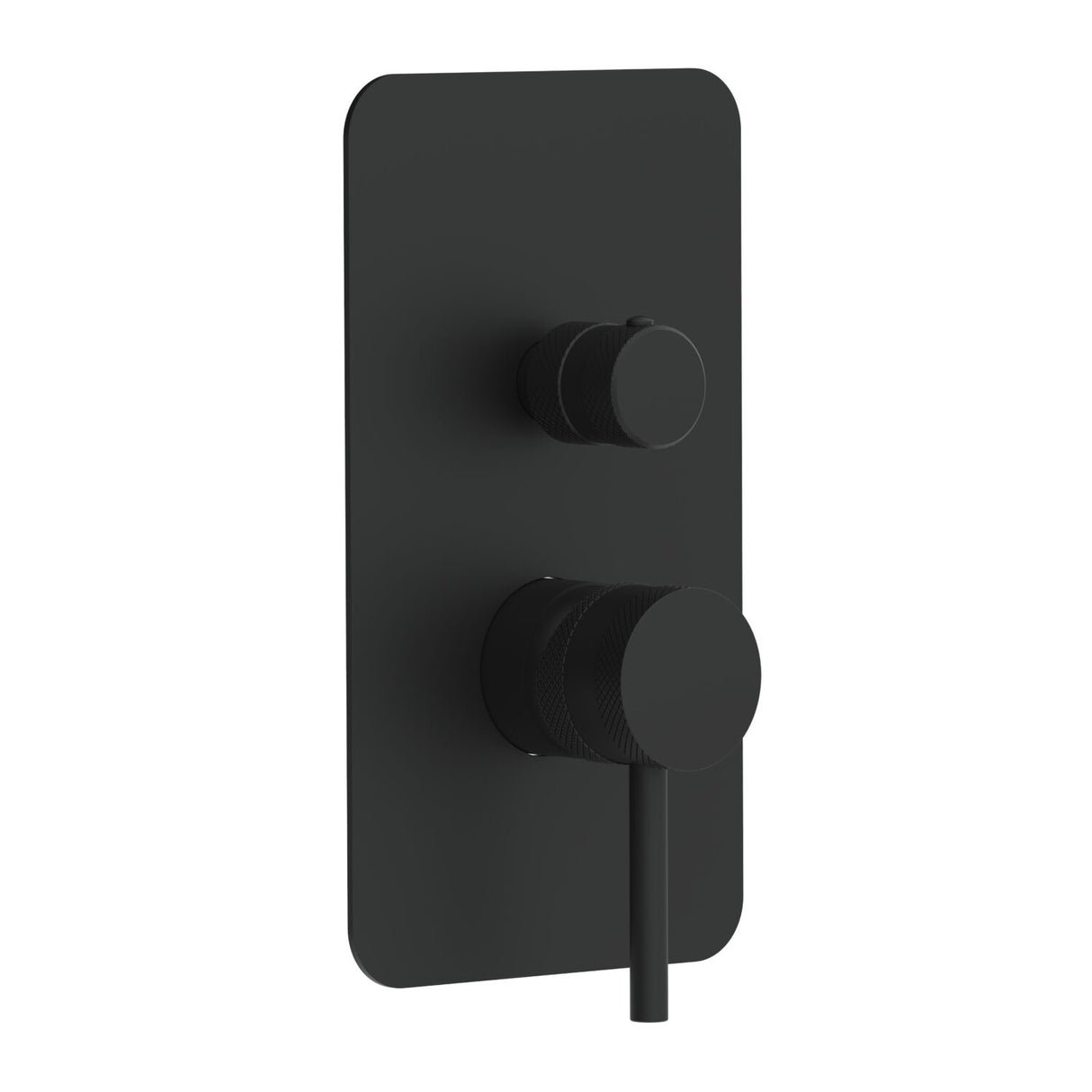 Scudo Core Manual Dual Outlet Concealed Shower Valve in Matt Black