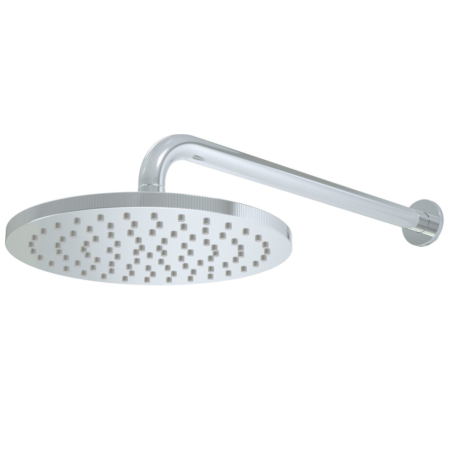 Scudo Core Round Shower Head and Arm in Chrome