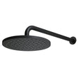 Scudo Core Round Shower Head and Arm in Matt Black