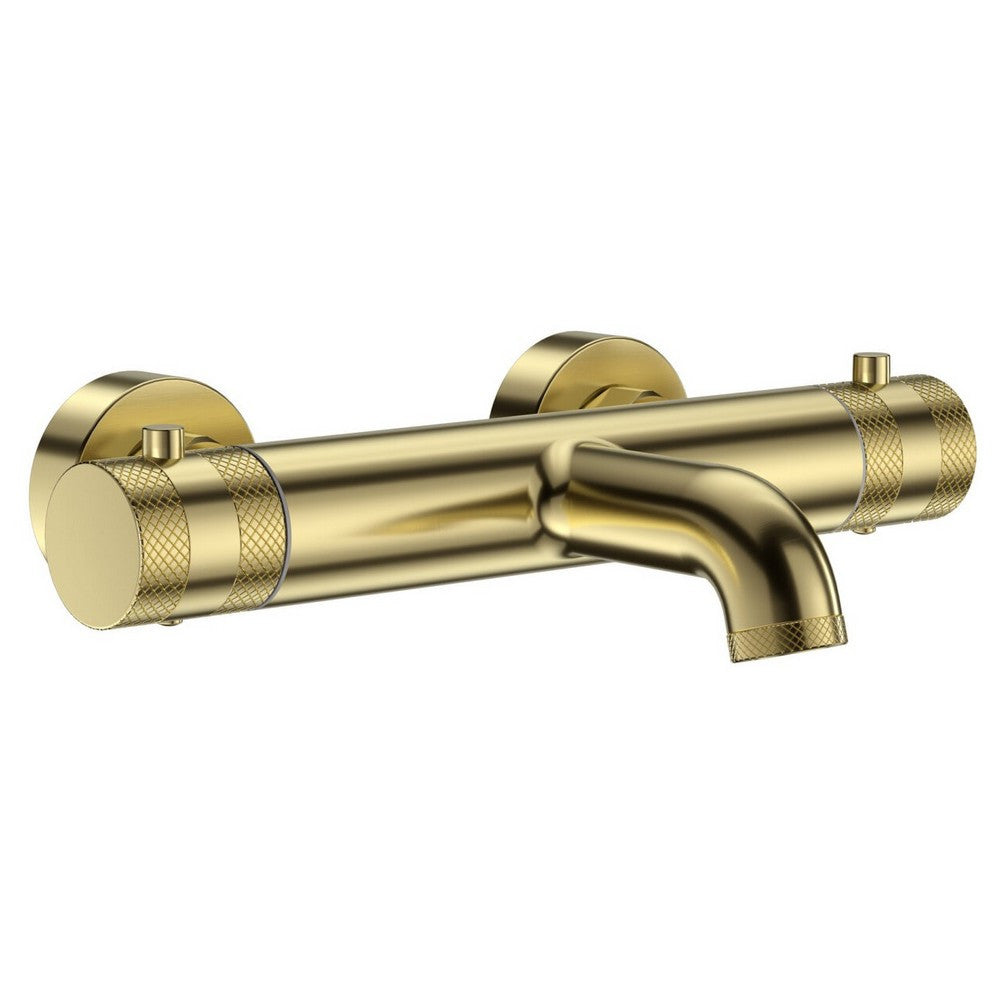 Scudo Core Wall Mounted Bath Filler in Brushed Brass