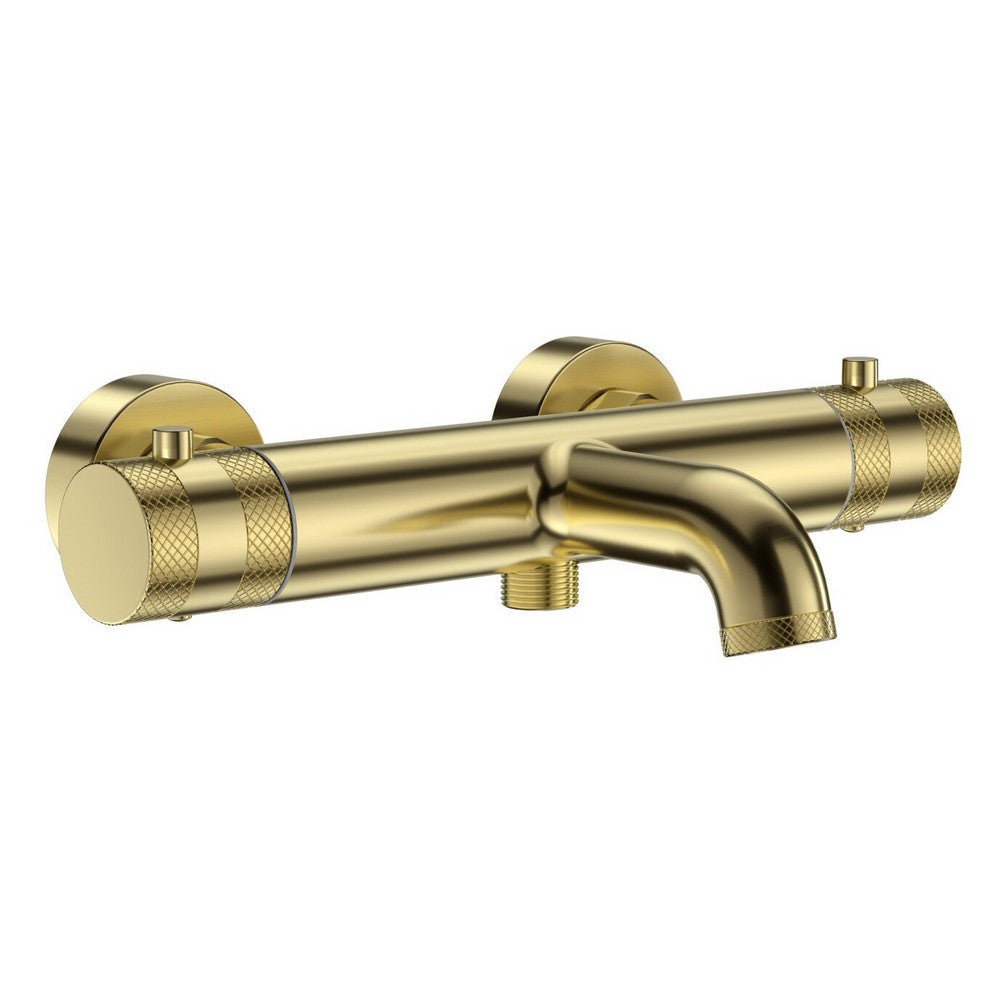 Scudo Core Wall Mounted Bath Shower Mixer in Brushed Brass 1