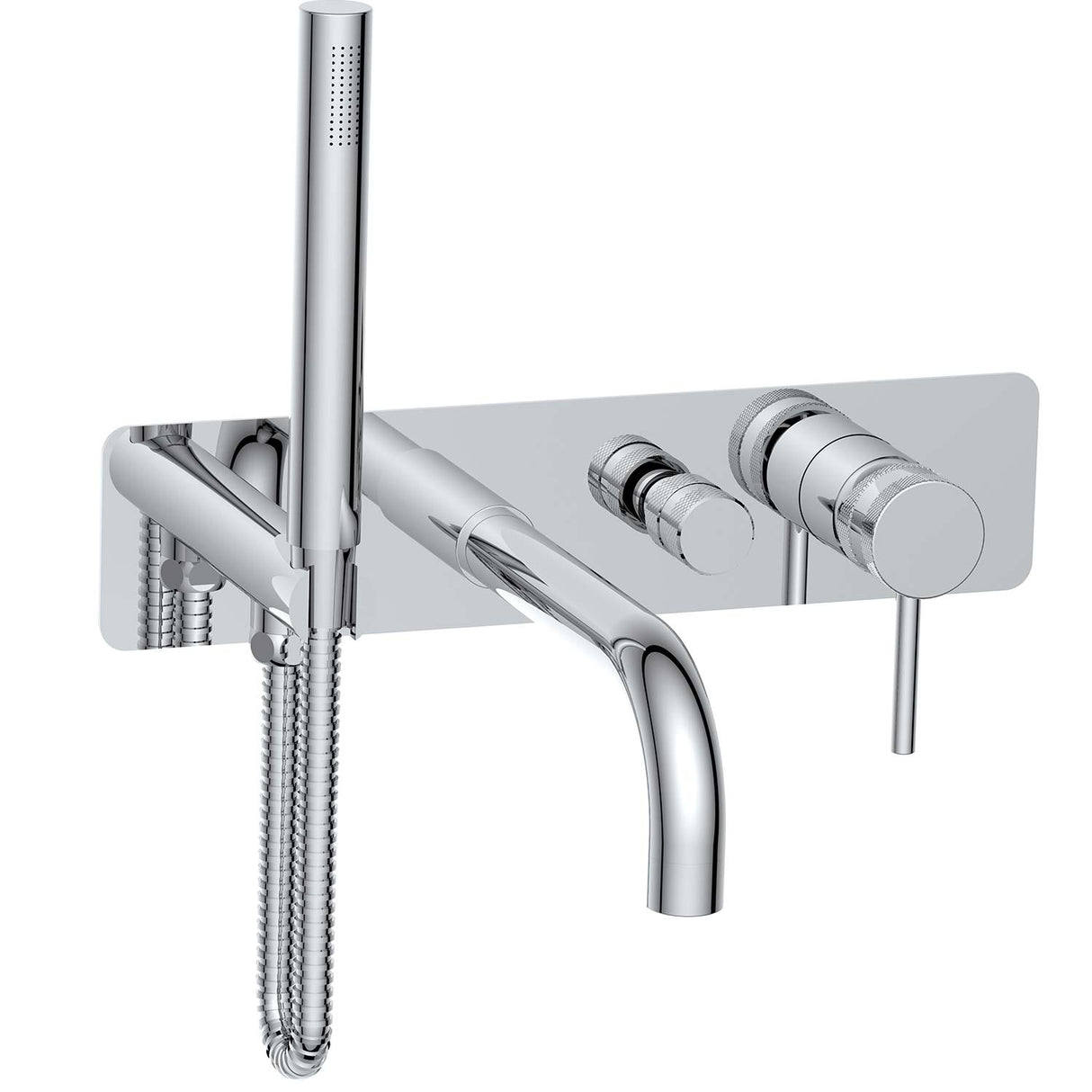 Scudo Core Wall Mounted Bath and Shower Mixer in Chrome new