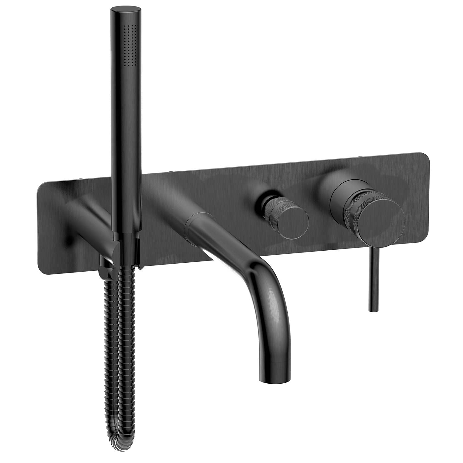 Scudo Core Wall Mounted Bath and Shower Mixer in Gunmetal new