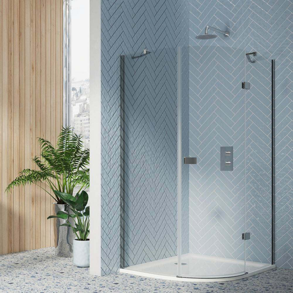 Scudo Dawn Athena Chrome Hinged Offset Quadrant Shower Enclosure