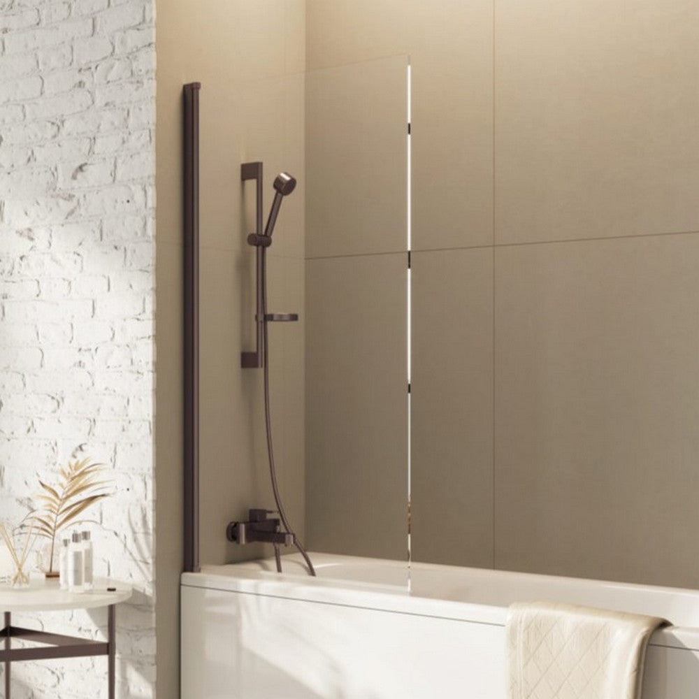 Scudo Dawn Thalia Single Panel Bath Screen Bronze