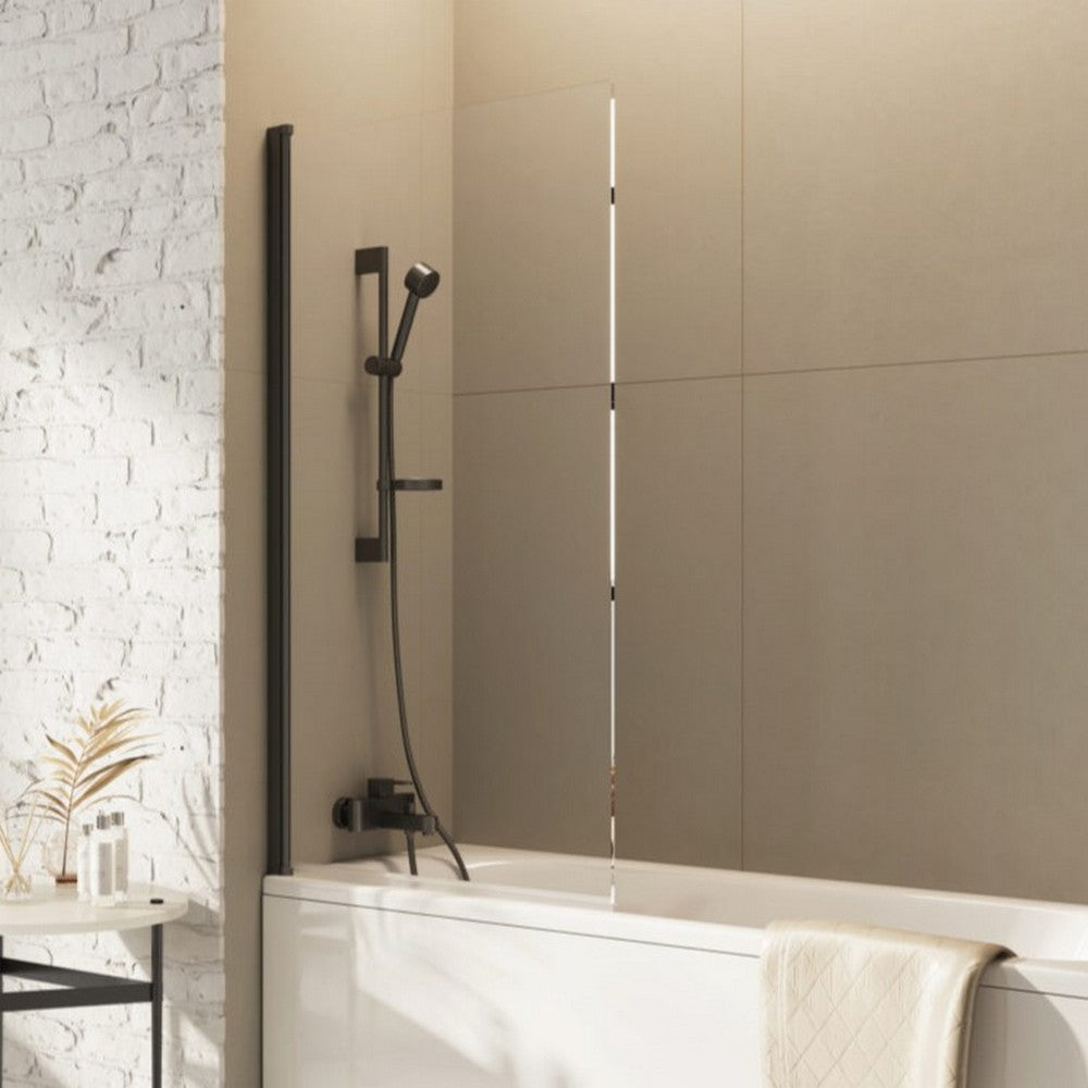 Scudo Dawn Thalia Single Panel Bath Screen Gunmetal