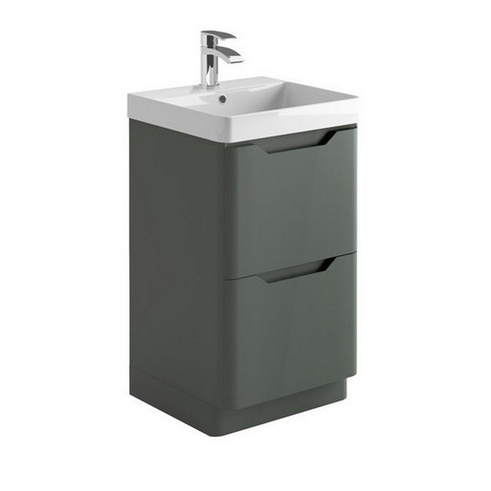 Scudo Ella 500mm Anthracite Floorstanding Vanity Unit with Basin
