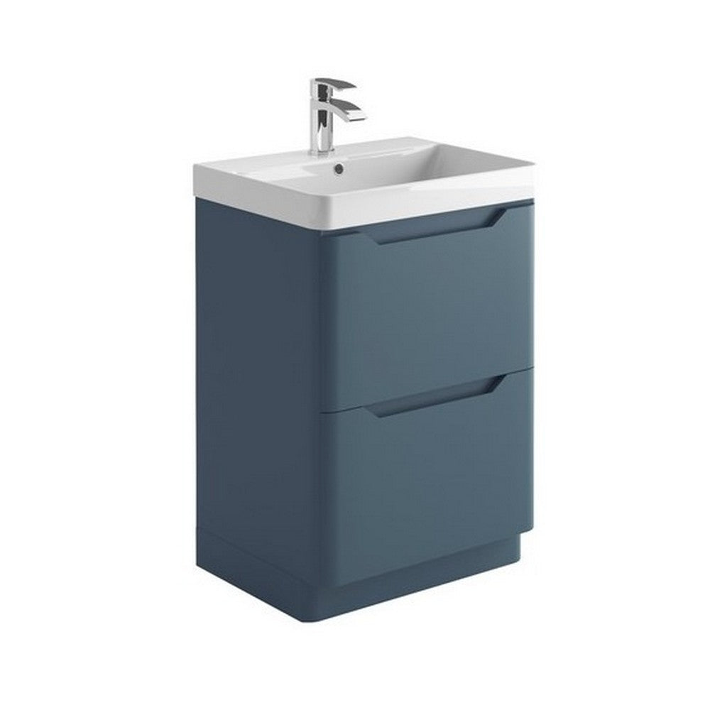 Scudo Ella 600mm Twilight Blue Floorstanding Vanity Unit with Basin