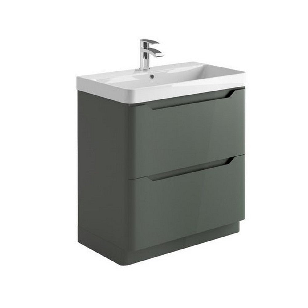 Scudo Ella 800mm Anthracite Floorstanding Vanity Unit with Basin