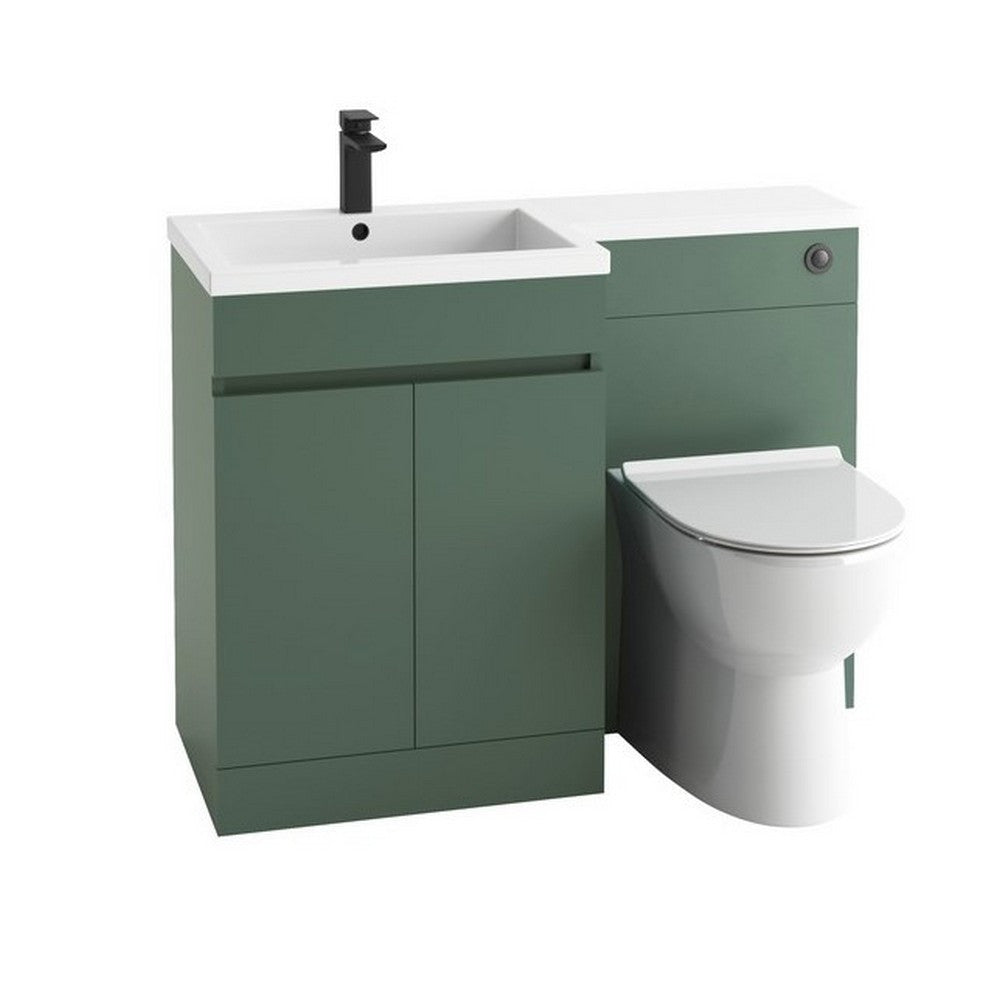 Scudo Empire 1100mm Matt Sage Green Left Handed Furniture Pack