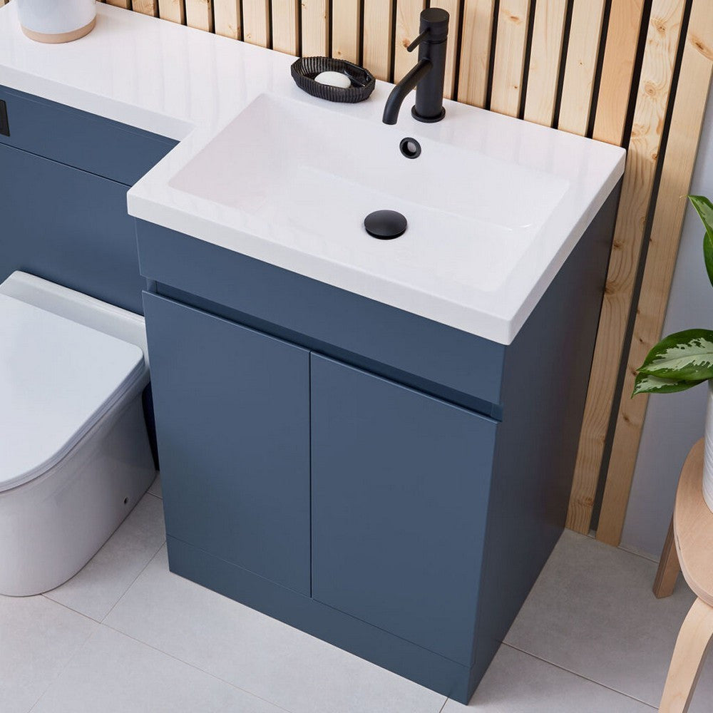 Scudo Empire 1100mm Matt Twilight Blue Right Handed Furniture Pack basin